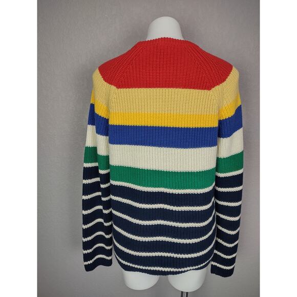 Polo Ralph Lauren Multicolor Striped Chunky Knit Crewneck Sweater Size XL - Picture 4 of 15